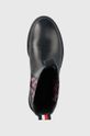 námořnická modř Kožené kotníkové boty Tommy Hilfiger