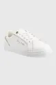 Δερμάτινα αθλητικά παπούτσια Tommy Hilfiger Signature Piping Sneaker λευκό