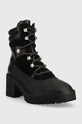 Kožne gležnjače Tommy Hilfiger Heel Laced Outdoor Boot FW0FW06804.0GK crna AW22