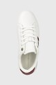 Kožené sneakers boty Tommy Hilfiger bílá FW0FW06803.YBR