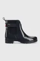 blu navy Tommy Hilfiger stivali di gomma Ankle Rainboot With Metal Detail Donna