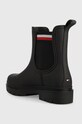 Obuwie Tommy Hilfiger kalosze Rain Boot Ankle Elastic FW0FW06774.BDS czarny