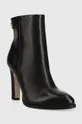 Δερμάτινες μπότες Tommy Hilfiger High Heel Leather Boot μαύρο