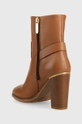 Tommy Hilfiger botki skórzane Belt High Heel Boot Cholewka: Skóra naturalna, Wnętrze: Skóra naturalna, Materiał tekstylny, Podeszwa: Materiał syntetyczny