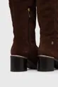 Čizme od brušene kože Tommy Hilfiger Th Belt Suede Overknee Boot  Vanjski dio: Brušena koža Unutrašnji dio: Tekstilni materijal, Prirodna koža Potplat: Sintetički materijal