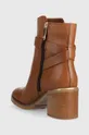 Kožené kotníkové boty Tommy Hilfiger Th Belt Heeled Boot  Svršek: Přírodní kůže Vnitřek: Textilní materiál, Přírodní kůže Podrážka: Umělá hmota