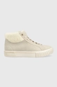 beżowy Tommy Hilfiger sneakersy zamszowe Warmlined High Sneaker Damski