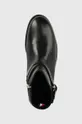 μαύρο Δερμάτινες μπότες Tommy Hilfiger Th Belt Flat Boot