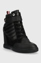 Μποτάκια Tommy Hilfiger Wedge Sneaker Boot μαύρο