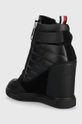 Tommy Hilfiger botki Wedge Sneaker Boot Cholewka: Skóra zamszowa, Materiał syntetyczny, Wnętrze: Materiał tekstylny, Materiał syntetyczny, Podeszwa: Materiał syntetyczny