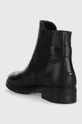Tommy Hilfiger sztyblety skórzane Th Leather Flat Boot Cholewka: Materiał tekstylny, Skóra naturalna, Wnętrze: Skóra naturalna, Materiał tekstylny, Podeszwa: Materiał syntetyczny