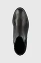 μαύρο Δερμάτινες μπότες τσέλσι Tommy Hilfiger Th Leather Flat Boot