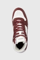 burgundské Kožené tenisky Tommy Hilfiger High Cut Basket Sneaker