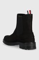 Cipők Tommy Hilfiger magasszárú cipő velúrból FW0FW06742.BDS fekete