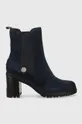 σκούρο μπλε Σουέτ μπότες τσέλσι Tommy Hilfiger Outdoor High Heel Boot Γυναικεία