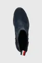 σκούρο μπλε Σουέτ μπότες τσέλσι Tommy Hilfiger Outdoor High Heel Boot