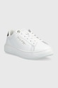 Kožené sneakers boty Tommy Hilfiger Signature Court Sneaker FW0FW06738.YBR bílá AW22