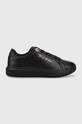 Δερμάτινα αθλητικά παπούτσια Tommy Hilfiger Signature Court Sneaker πλατφόρμα μαύρο FW0FW06738.BDS