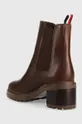 Tommy Hilfiger sztyblety skórzane Outdoor Chelsea Mid Heel Boot Cholewka: Materiał tekstylny, Skóra naturalna, Wnętrze: Materiał tekstylny, Skóra naturalna, Podeszwa: Materiał syntetyczny