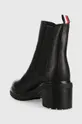 Kožne gležnjače Tommy Hilfiger Outdoor Chelsea Mid Heel Boot  Vanjski dio: Tekstilni materijal, Prirodna koža Unutrašnji dio: Tekstilni materijal, Prirodna koža Potplat: Sintetički materijal