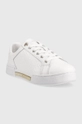 Usnjene superge Tommy Hilfiger Embossed Monogram Sneaker bela