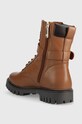 Obuwie Tommy Hilfiger botki skórzane Buckle Lace Up FW0FW06734.GTU brązowy