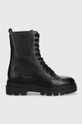 čierna Kožené workery Tommy Hilfiger Monochromatic Lace Up Boot Dámsky