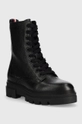 Tommy Hilfiger bőr bakancs Monochromatic Lace Up Boot fekete