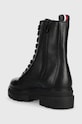 Boty Kožené workery Tommy Hilfiger Monochromatic Lace Up Boot FW0FW06732.BDS černá