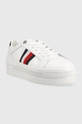 Tenisky Tommy Hilfiger Th Webbing Flatform Cupsole biela