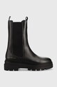 Кожаные полусапоги Tommy Hilfiger Monochromatic Chelsea Boot без утепления чёрный FW0FW06730.BDS