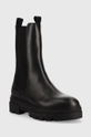 Tommy Hilfiger ghete chelsea de piele Monochromatic Chelsea Boot FW0FW06730.BDS negru AW22