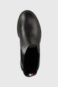 negru Tommy Hilfiger ghete chelsea de piele Monochromatic Chelsea Boot