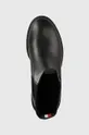 czarny Tommy Hilfiger sztyblety skórzane Monochromatic Chelsea Boot