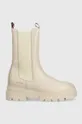 μπεζ Δερμάτινες μπότες τσέλσι Tommy Hilfiger Monochromatic Chelsea Boot Γυναικεία