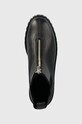 Tommy Hilfiger bőr bokacsizma Zip Boot fekete FW0FW06727.BDS