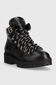 Tommy Hilfiger botine Leather Outdoor Flat Boot FW0FW06725.BDS negru AW22