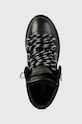 Tommy Hilfiger botine Leather Outdoor Flat Boot negru FW0FW06725.BDS