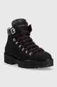 Tommy Hilfiger workery skórzane Nubuck Outdoor Flat Boot granatowy