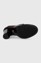 Tommy Hilfiger czółenka skórzane Tommy Twist High Heel Loafer FW0FW06692.VLP bordowy