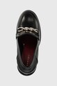 Tommy Hilfiger czółenka skórzane Tommy Twist High Heel Loafer czarny FW0FW06692.BDS