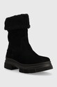 Σουέτ μπότες Tommy Hilfiger Warm Lining Suede Low Boot FW0FW06650.BDS μαύρο AW22