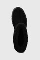 Σουέτ μπότες Tommy Hilfiger Warm Lining Suede Low Boot μαύρο FW0FW06650.BDS
