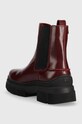 Παπούτσια Δερμάτινες μπότες τσέλσι Tommy Hilfiger Preppy Outdoor Low Boot FW0FW06649.VLP μπορντό