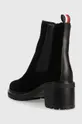 Tommy Hilfiger magasszárú cipő velúrból Outdoor Chelsea Mid Heel Boot  Szár: textil, szarvasbőr Belseje: textil, természetes bőr Talp: szintetikus anyag