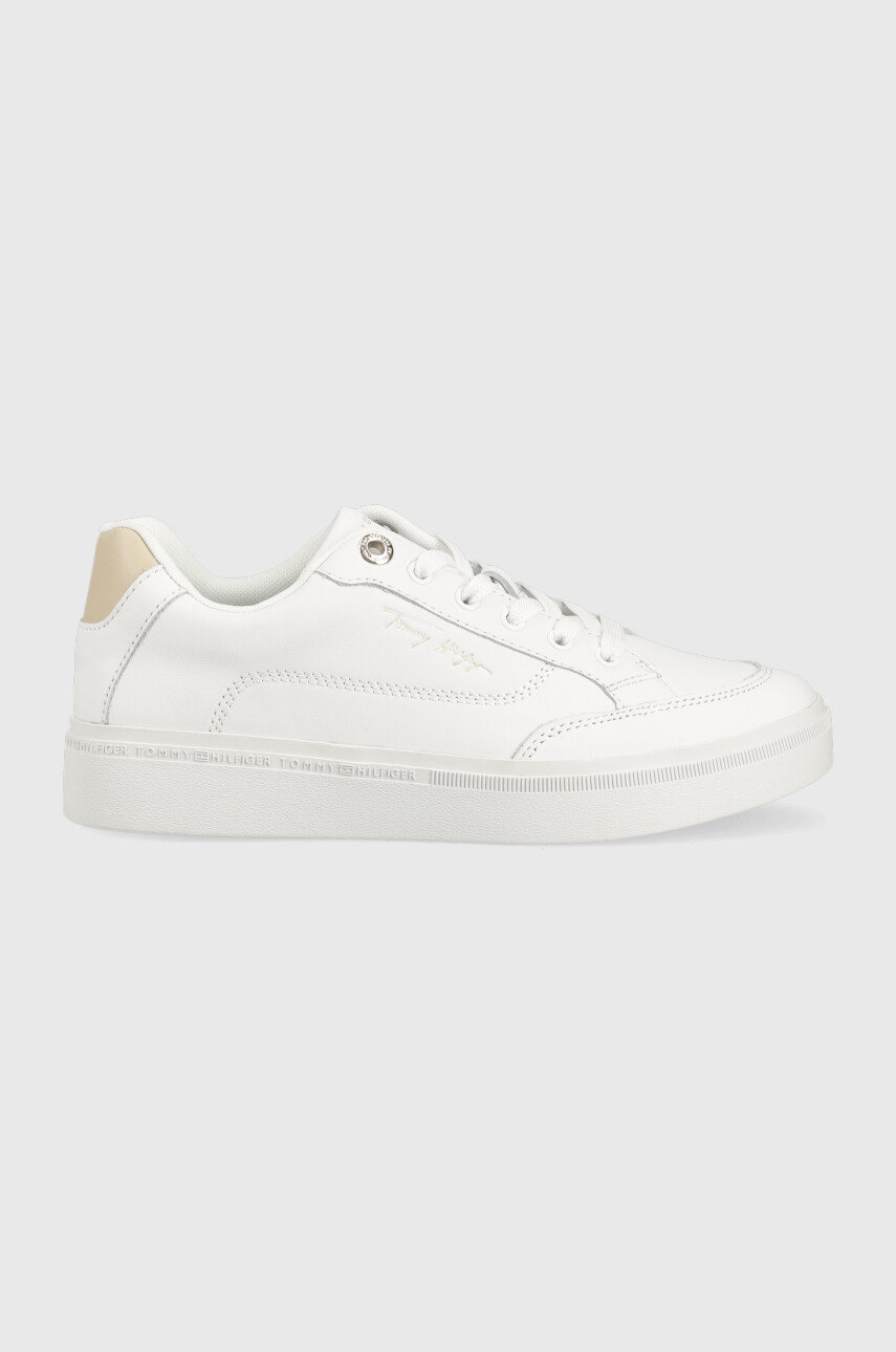 bílá Kožené sneakers boty Tommy Hilfiger Dámský