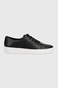 MICHAEL Michael Kors sneakersy skórzane Keaton płaska czarny 43T2KTFS5L.001