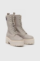 Tommy Jeans workery skórzane Tommy Jeans Flatform Padded Boot beżowy