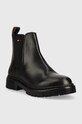 Tommy Jeans bőr bokacsizma Tommy Jeans Flat Chelsea EN0EN01986.BDS fekete AW22