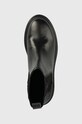 Tommy Jeans bőr bokacsizma Tommy Jeans Flat Chelsea fekete EN0EN01986.BDS